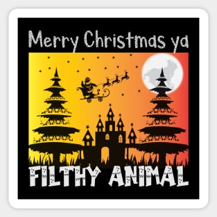 Merry Christmas Ya Filthy Animal Sticker